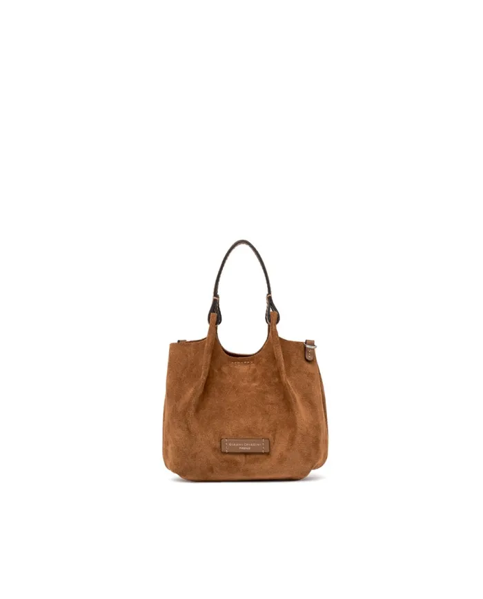 Gianni Chiarini Borsa Mini Dua in pelle scamosciata Cuoio