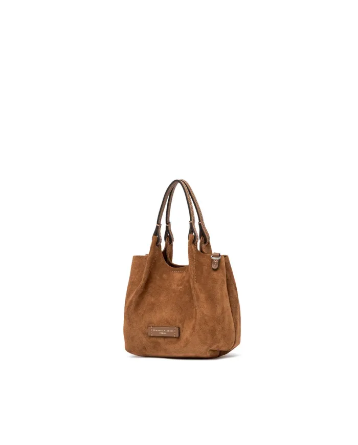 Gianni Chiarini Borsa Mini Dua in pelle scamosciata Cuoio