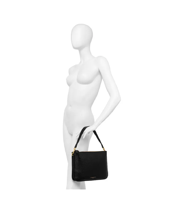 Gianni Chiarini Borsa in pelle 2 scomparti Frida Nero