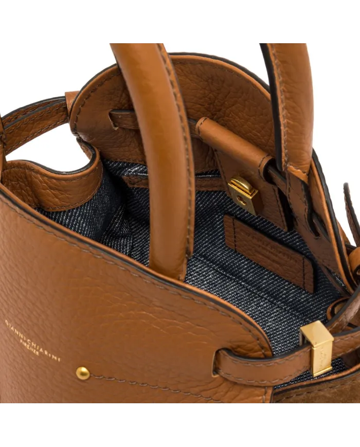 Gianni Chiarini Borsa a mano pelle e camoscio Farah Cuoio