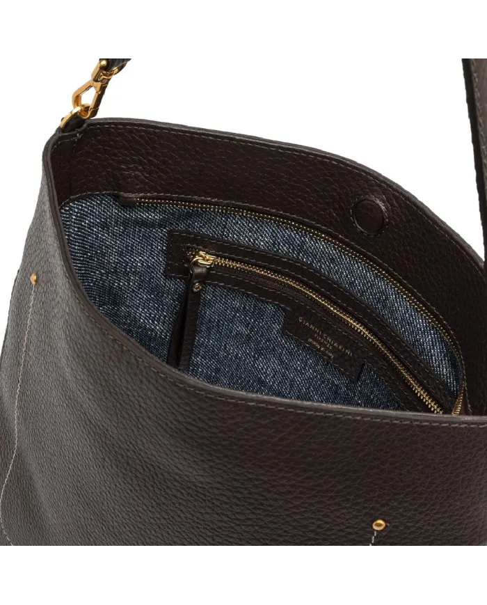 Gianni Chiarini Borsa tracolla grande Olga Testa moro