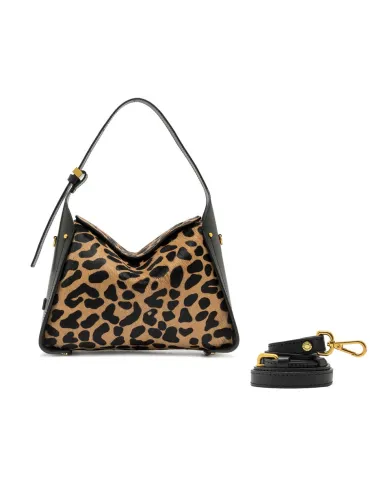 Gianni Chiarini Borsa cavallino Penelope Maculato/Nero