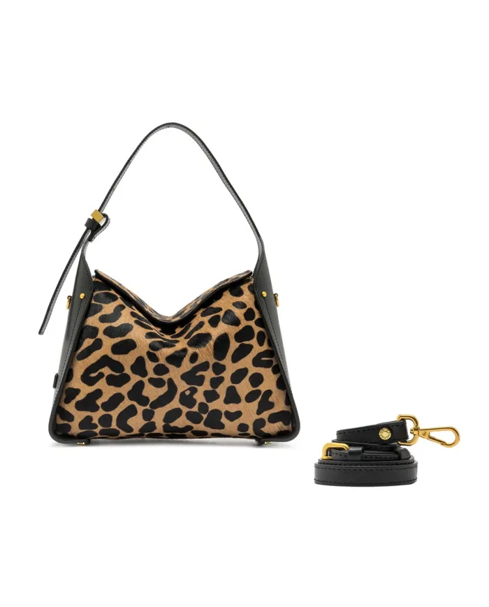 Gianni Chiarini Borsa cavallino Penelope Maculato/Nero