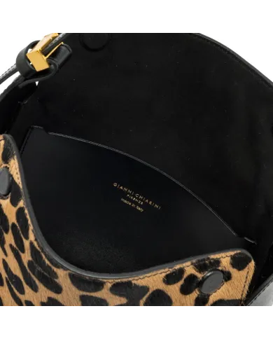 Gianni Chiarini Borsa cavallino Penelope Maculato/Nero