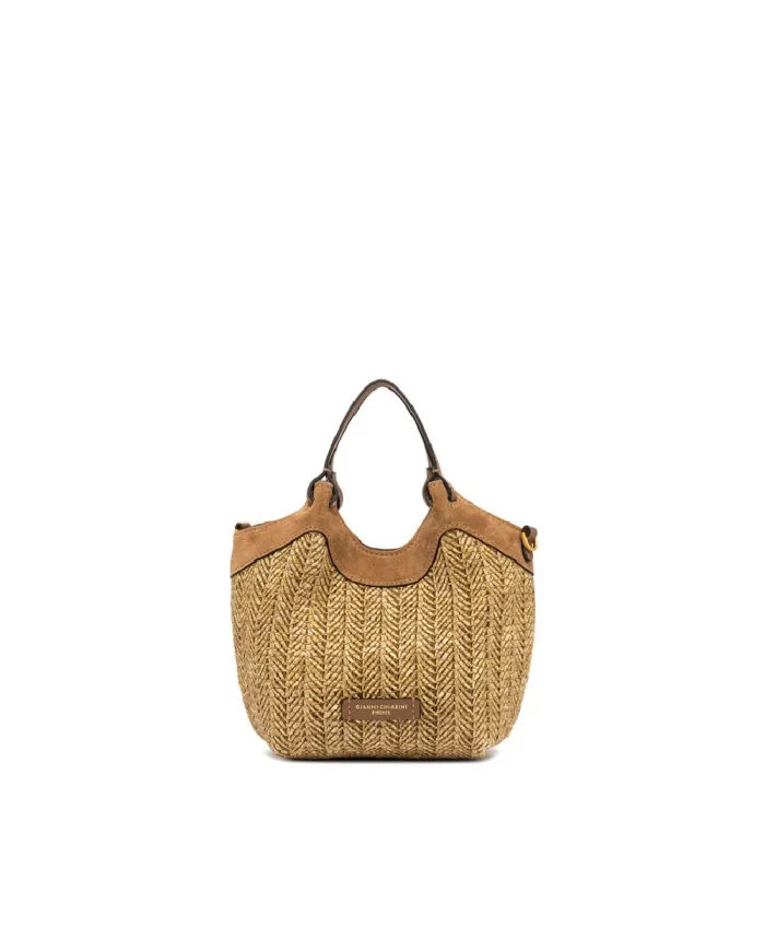 Gianni Chiarini Borsa piccola in paglia Dua Beige