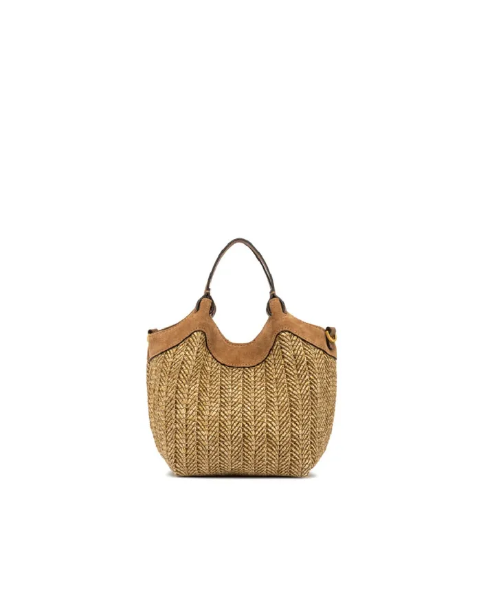 Gianni Chiarini Borsa piccola in paglia Dua Beige