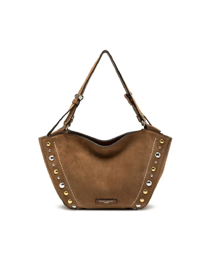 Gianni Chiarini Borsa camoscio Bloom Cammello