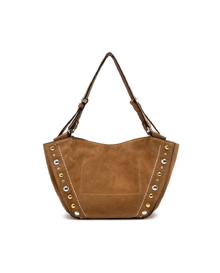 Gianni Chiarini Borsa camoscio Bloom Cammello