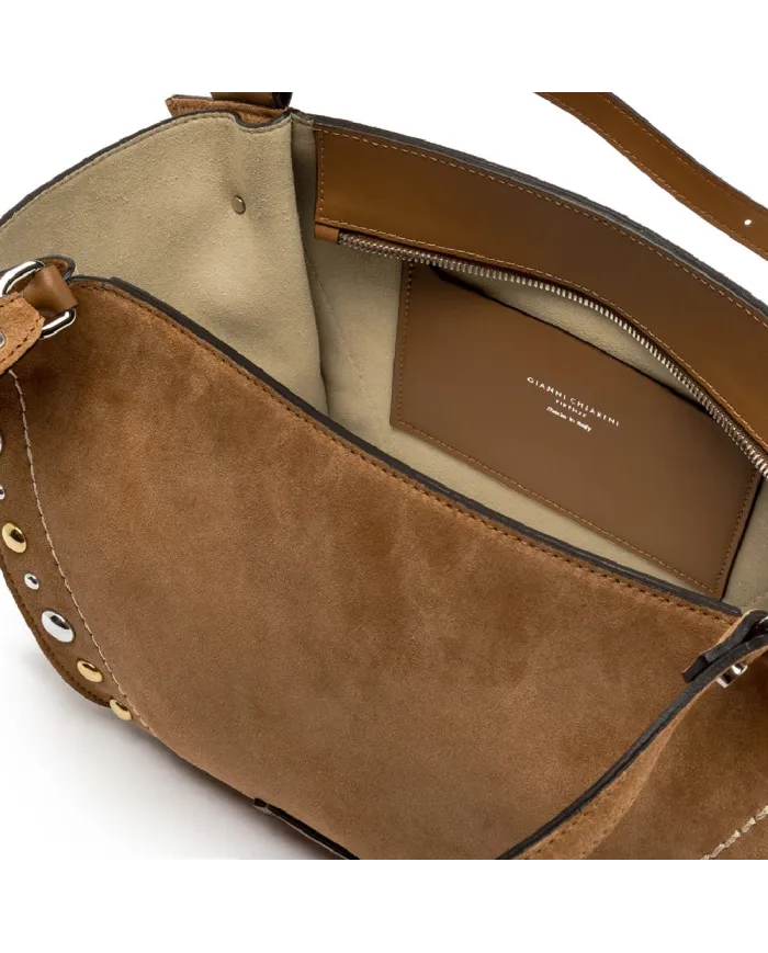 Gianni Chiarini Borsa camoscio Bloom Cammello