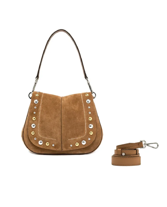 Gianni Chiarini Borsa scamosciata Helena Round Beige
