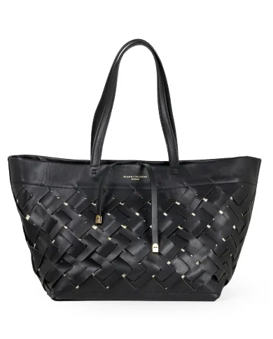 Gianni Chiarini Borsa in pelle intrecciata Nur Nero