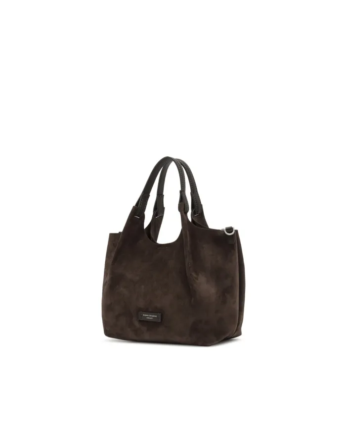 Gianni Chiarini Borsa a mano scamosciata Dua Testa moro