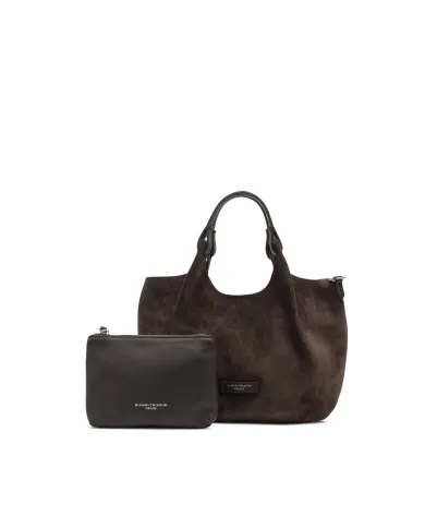 Gianni Chiarini Borsa a mano scamosciata Dua Testa moro