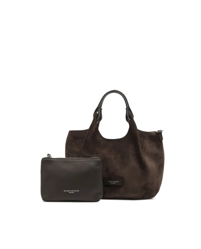 Gianni Chiarini Borsa a mano scamosciata Dua Testa moro