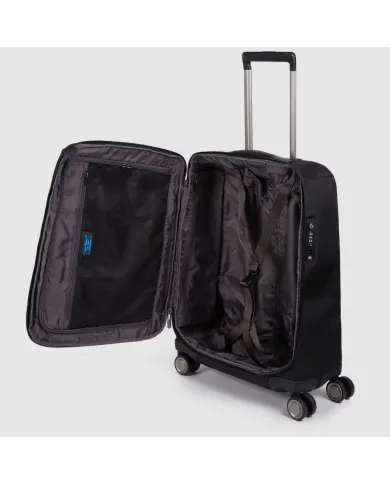 Piquadro Trolley bagaglio a mano 4 ruote, Brief 2 Nero
