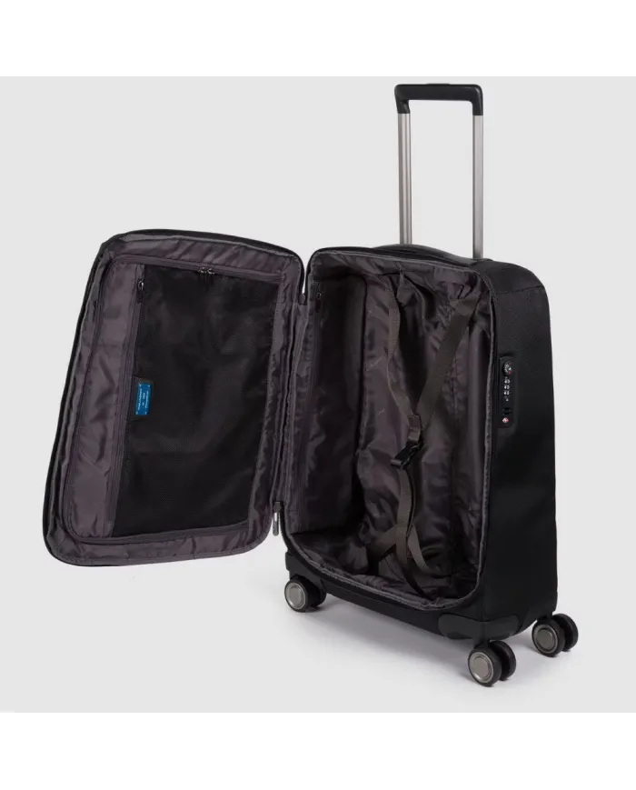 Piquadro Trolley bagaglio a mano 4 ruote, Brief 2 Nero