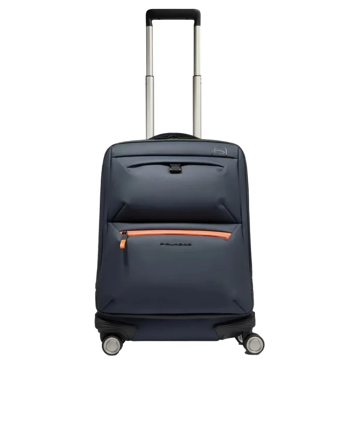 Piquadro Trolley bagaglio a mano 4 ruote Corner Blu