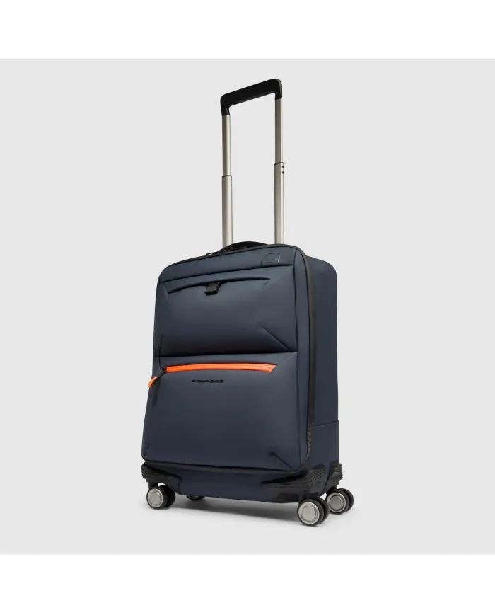 Piquadro Trolley bagaglio a mano 4 ruote Corner Blu