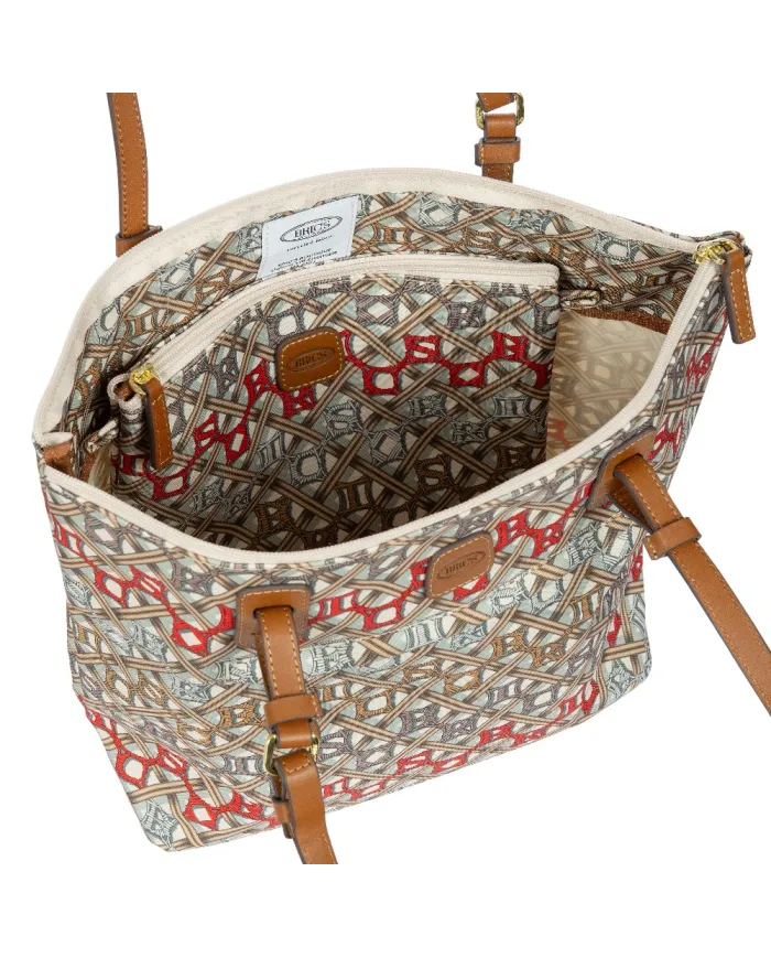 Bric's Borsa shopper media X-Collection Beige/Multicolor