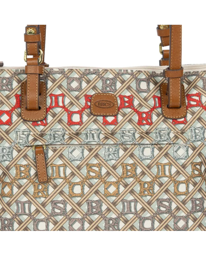 Bric's Borsa shopper media X-Collection Beige/Multicolor
