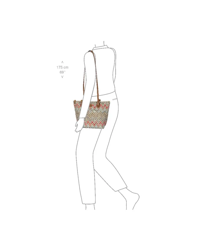 Bric's Borsa shopper media X-Collection Beige/Multicolor