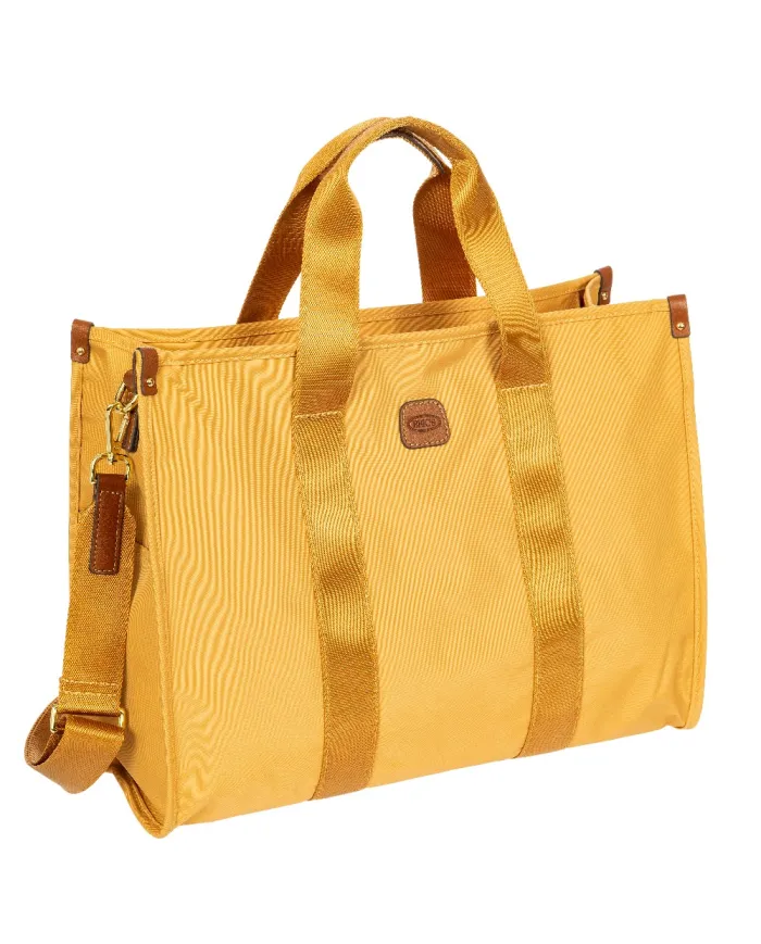 Bric's Borsa a tracolla in tessuto X Collection Giallo