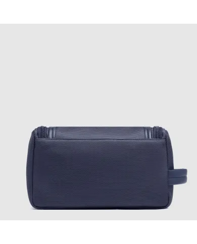 Piquadro Beauty case in tessuto e pelle Lyss Blu