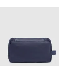 Piquadro Beauty case in tessuto e pelle Lyss Blu