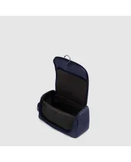 Piquadro Beauty case in tessuto e pelle Lyss Blu