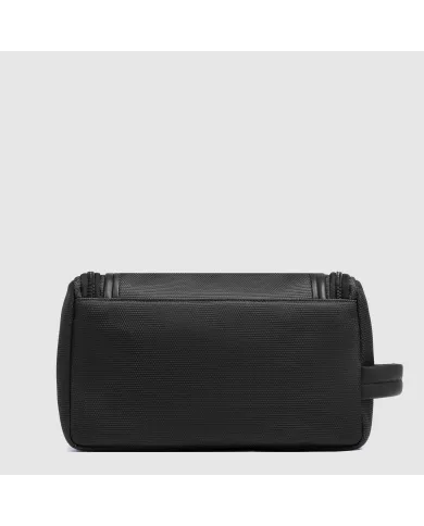 Piquadro Beauty case in tessuto e pelle Lyss Nero