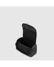 Piquadro Beauty case in tessuto e pelle Lyss Nero