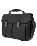 Piquadro Cartella in pelle porta pc 15,6, "Black square" Testa moro