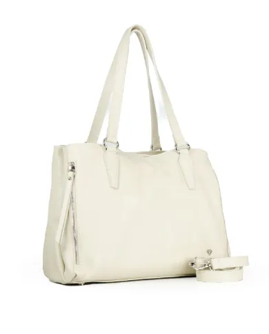 Caleidos Borsa grande in pelle Beige