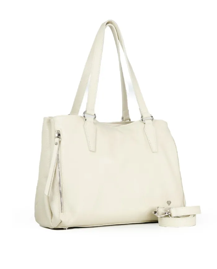 Caleidos Borsa grande in pelle Beige
