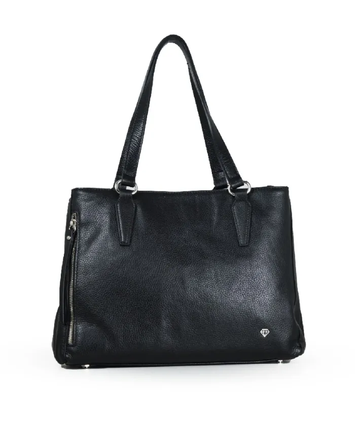 Caleidos Borsa grande in pelle Nero
