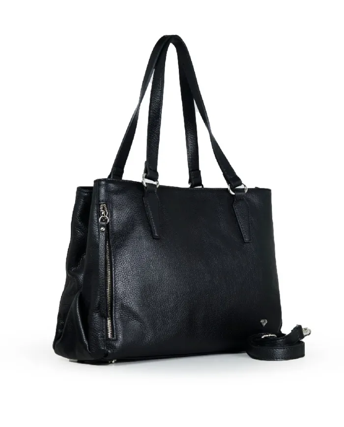 Caleidos Borsa grande in pelle Nero