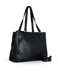 Caleidos Borsa grande in pelle Nero