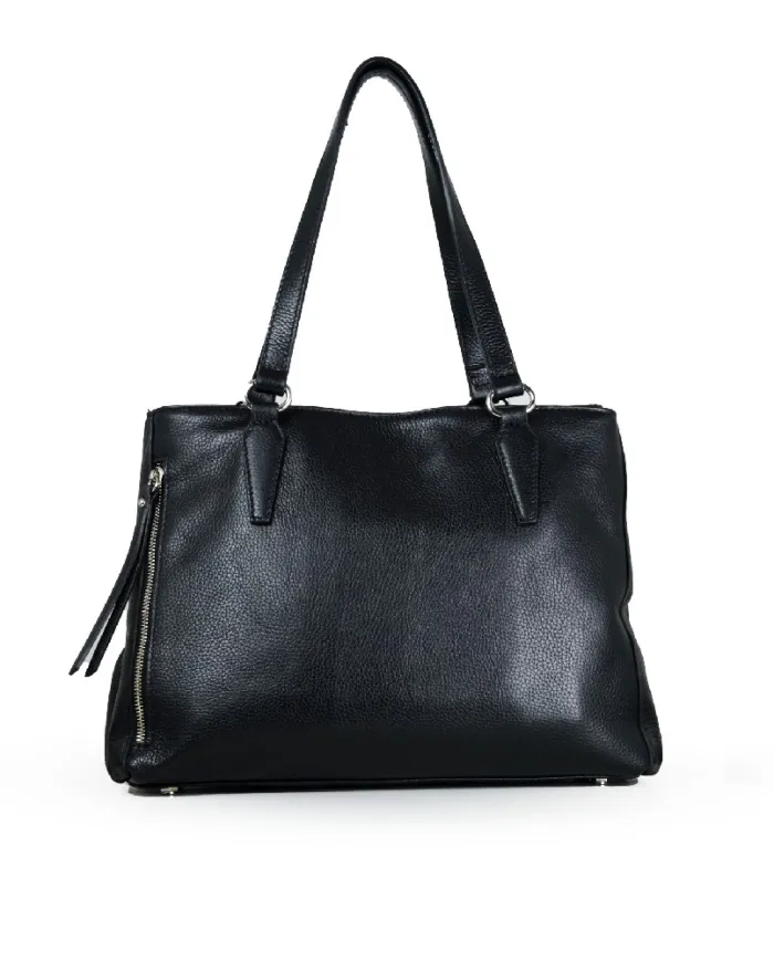 Caleidos Borsa grande in pelle Nero