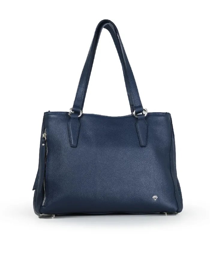 Caleidos Borsa grande in pelle Blu