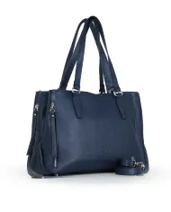 Caleidos Borsa grande in pelle Blu