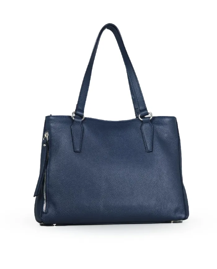 Caleidos Borsa grande in pelle Blu
