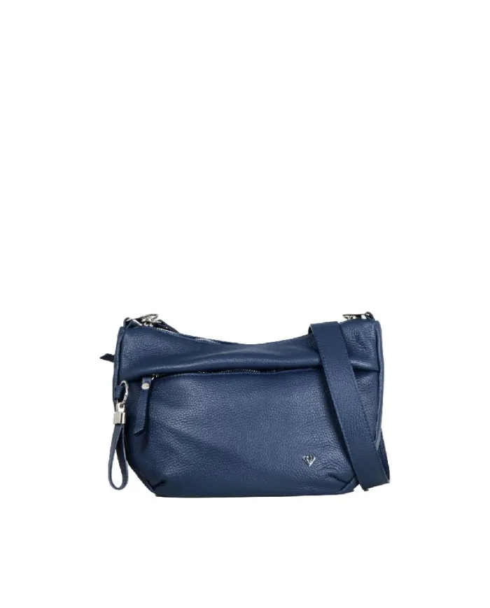 Caleidos Borsa bandoliera in pelle Blu