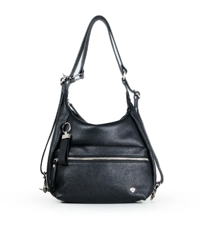 Caleidos Borsa zaino in pelle Nero