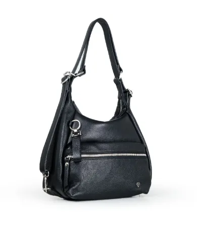 Caleidos Borsa zaino in pelle Nero