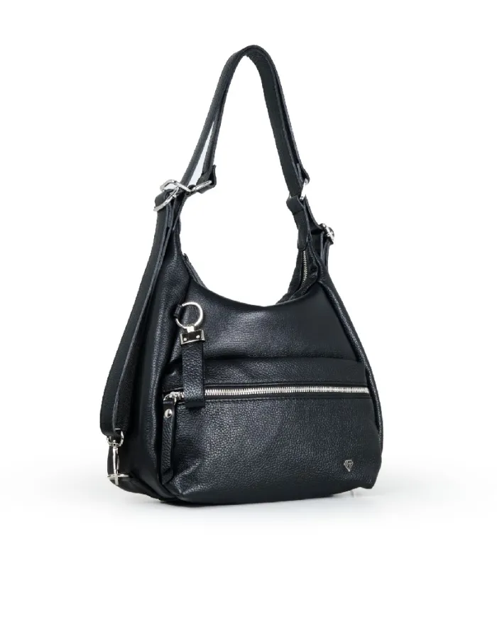 Caleidos Borsa zaino in pelle Nero