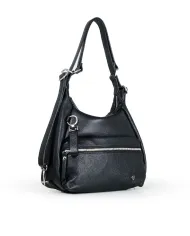 Caleidos Borsa zaino in pelle Nero