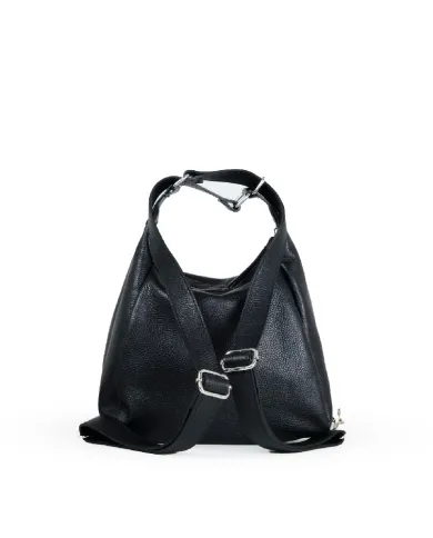 Caleidos Borsa zaino in pelle Nero