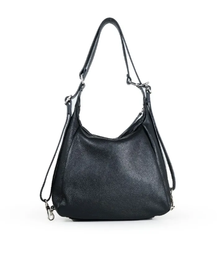 Caleidos Borsa zaino in pelle Nero