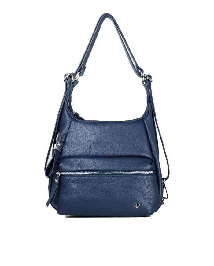 Caleidos Borsa zaino in pelle Blu