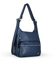 Caleidos Borsa zaino in pelle Blu